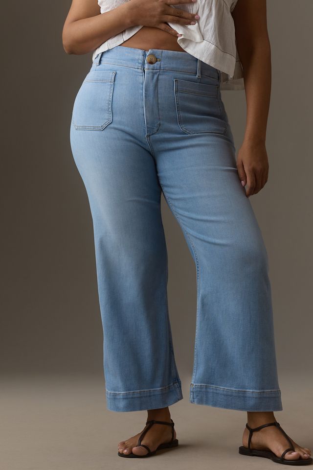 The Colette Crop High-Rise Wide-Leg Jeans by Maeve #5