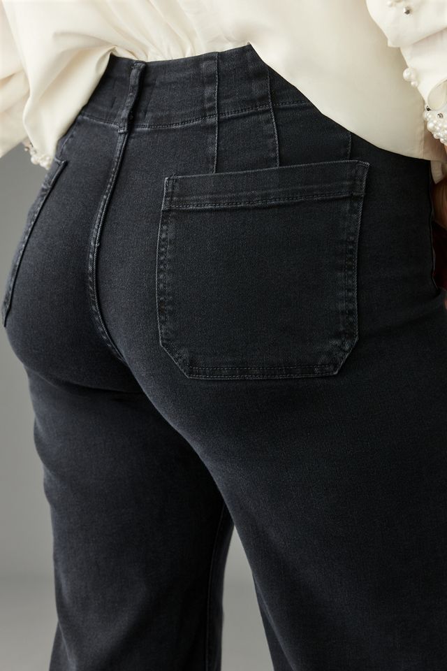 Jeans a Gamba Larga Cropped Colette in Denim di Maeve #8