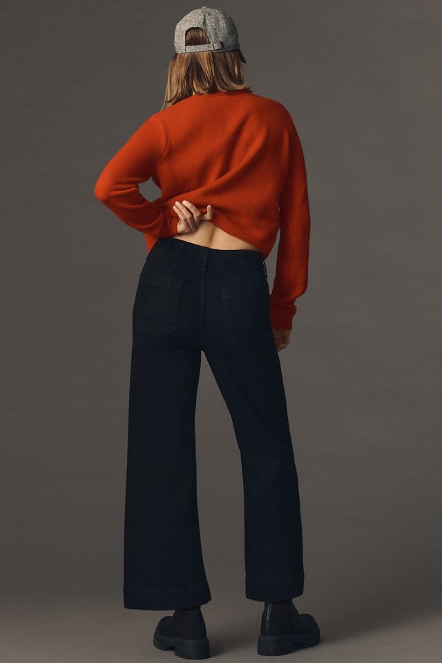 Jeans a Gamba Larga Cropped Colette in Denim di Maeve #3