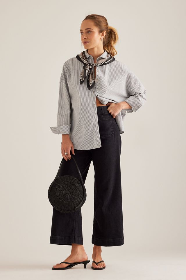 Le jean large raccourci en denim Colette par Maeve #7