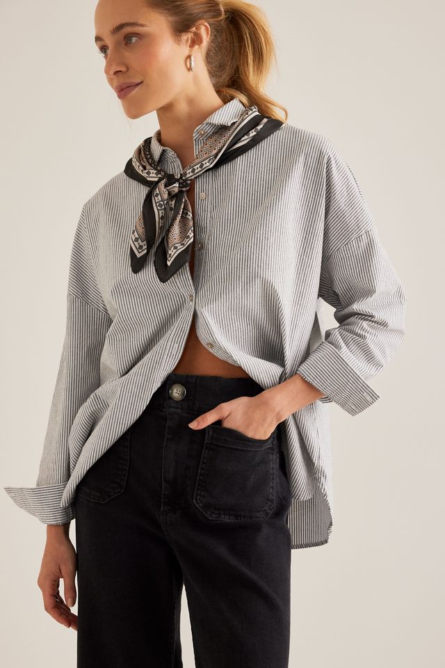 Le jean large raccourci en denim Colette par Maeve #9
