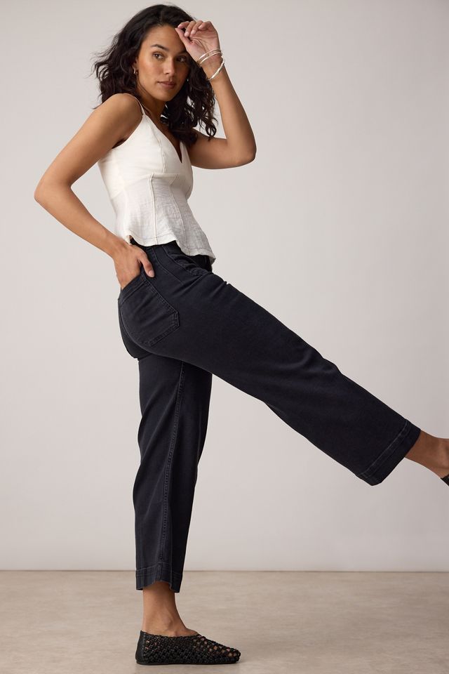 Le jean large raccourci en denim Colette par Maeve #4