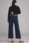 The Colette Denim Cropped Wide-Leg Jeans by Maeve