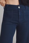 The Colette Denim Cropped Wide-Leg Jeans by Maeve