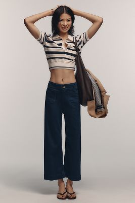 Ella Twill High-Rise Cropped Jeans