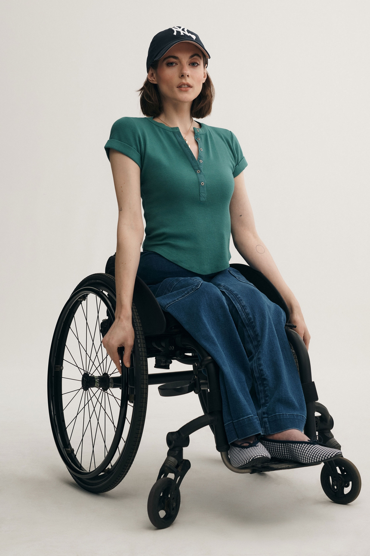 The Colette Crop High-Rise Wide-Leg Jeans by Maeve