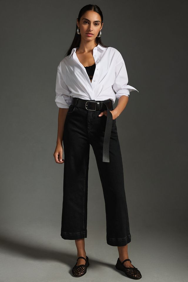 The Skipper High-Rise Crop Wide-Leg Jeans by Pilcro #5