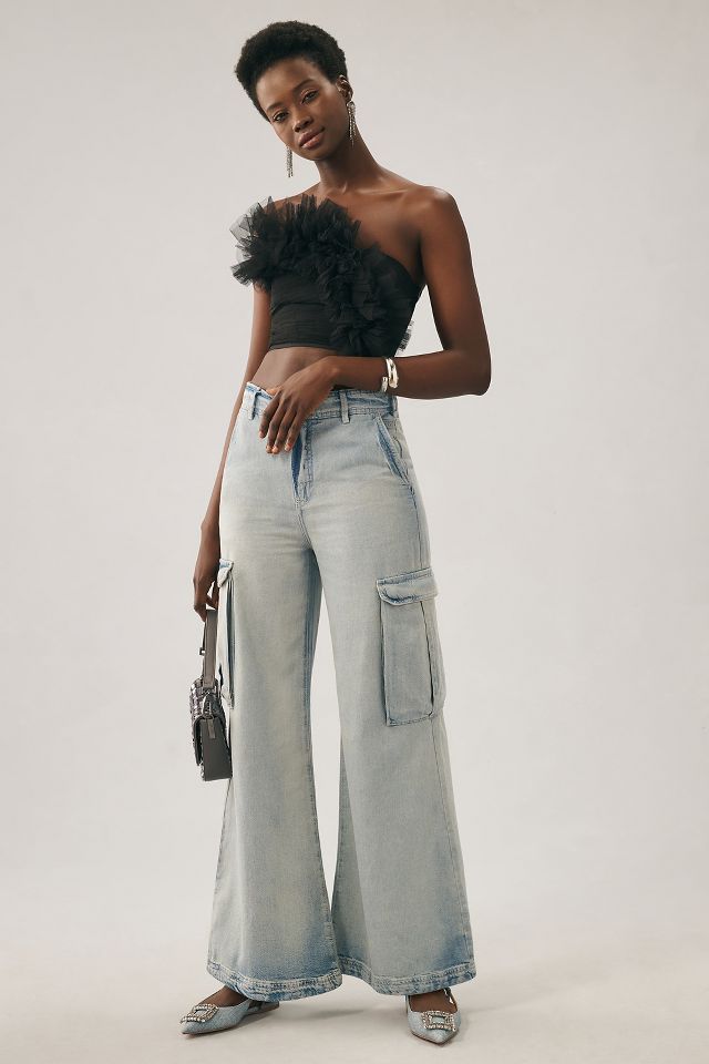 Pilcro Wide-Leg Cargo Jeans | Anthropologie