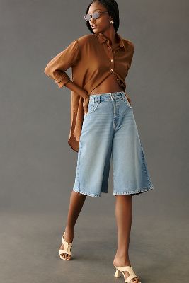 By Anthropologie Wide-Leg Denim Culottes