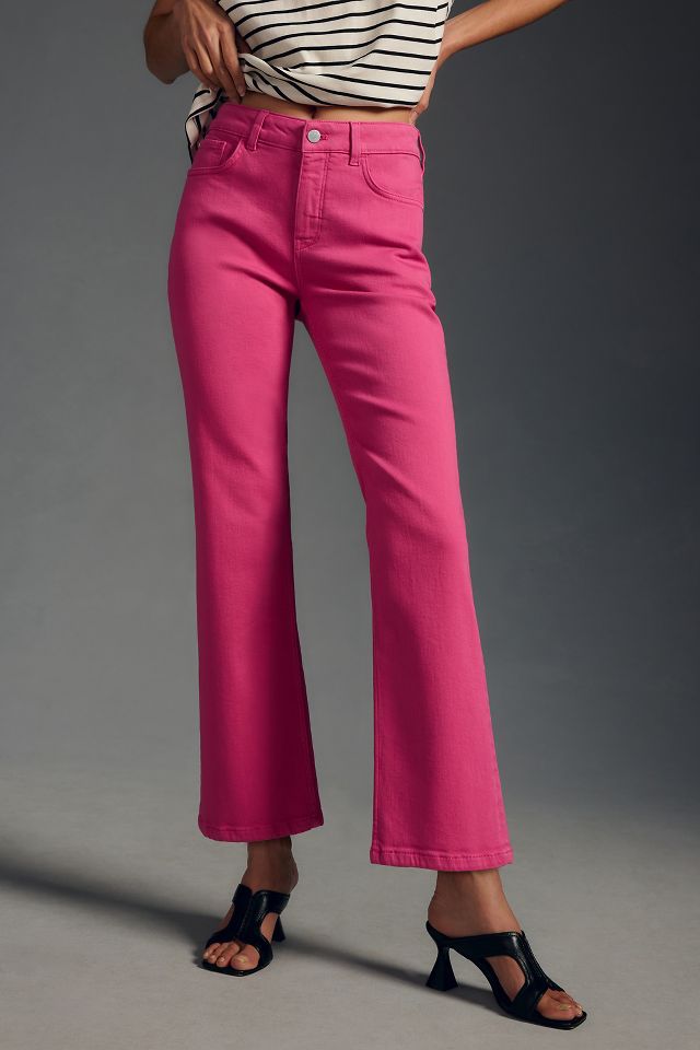 Pilcro The Yaya Mid-Rise Crop Flare Jeans | Anthropologie UK