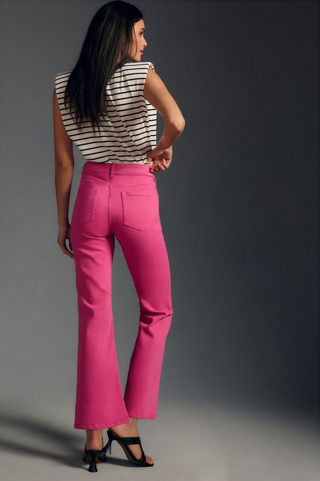 The Yaya Mid-Rise Crop Flare Jeans by Pilcro #3