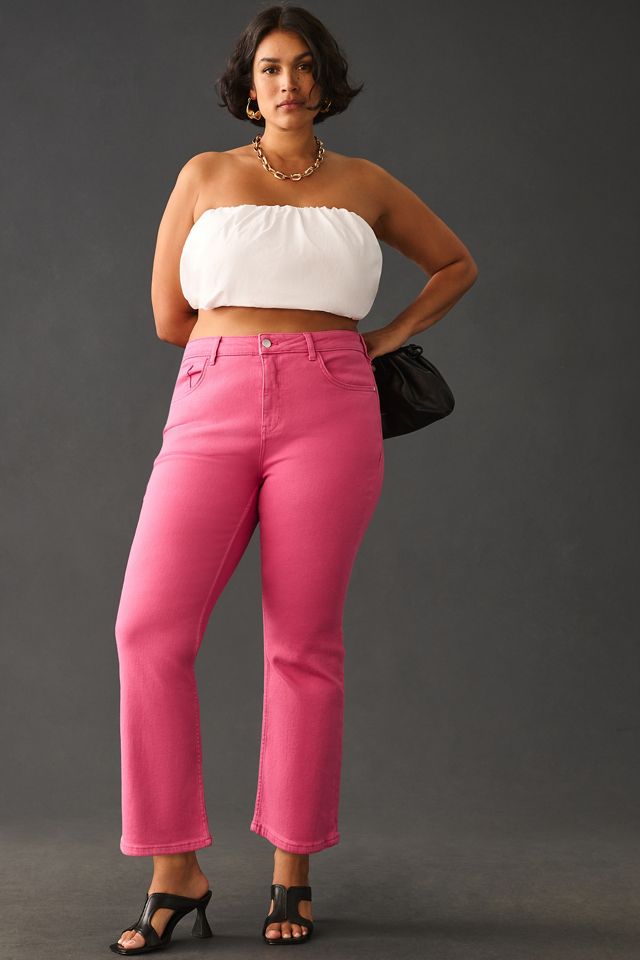 The Yaya Mid-Rise Crop Flare Jeans by Pilcro #5