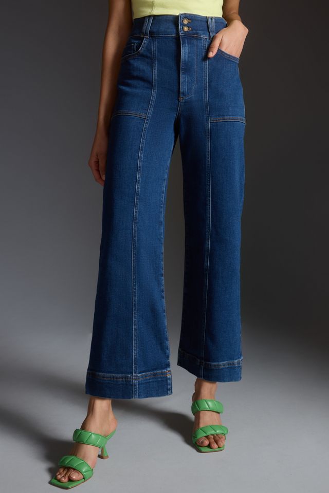 The Skipper Seamed High-Rise Cropped Wide-Leg Jeans #1