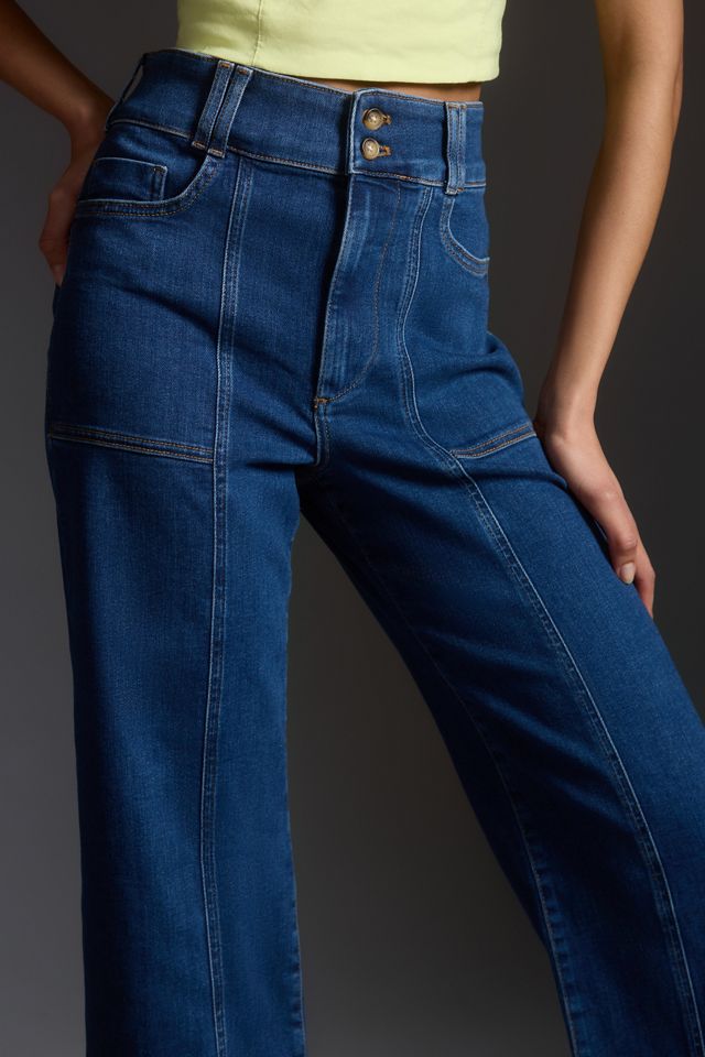 The Skipper Seamed High-Rise Cropped Wide-Leg Jeans #2