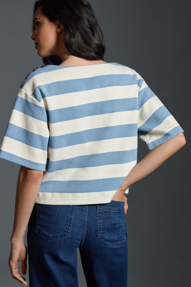 The Skipper High-Rise Crop Wide-Leg Jeans by Pilcro #1