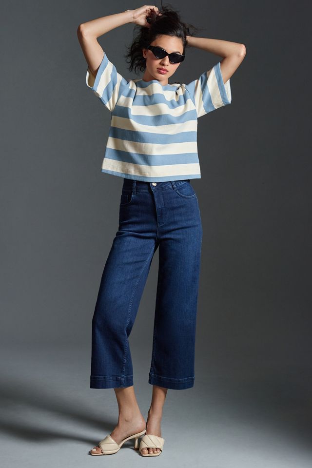 Pilcro The Skipper Cropped Wide-Leg Jeans