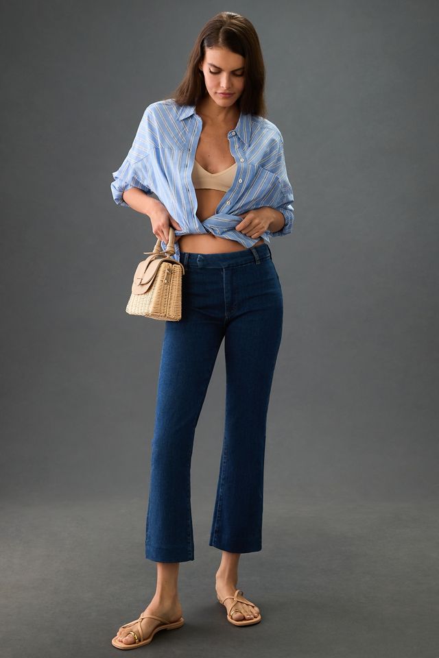 Essentials By Anthropologie + The Essential Cropped Flare Trousers