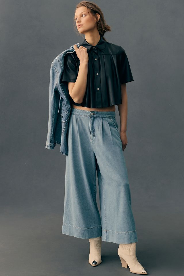 By Anthropologie Wide-Leg Denim Culottes