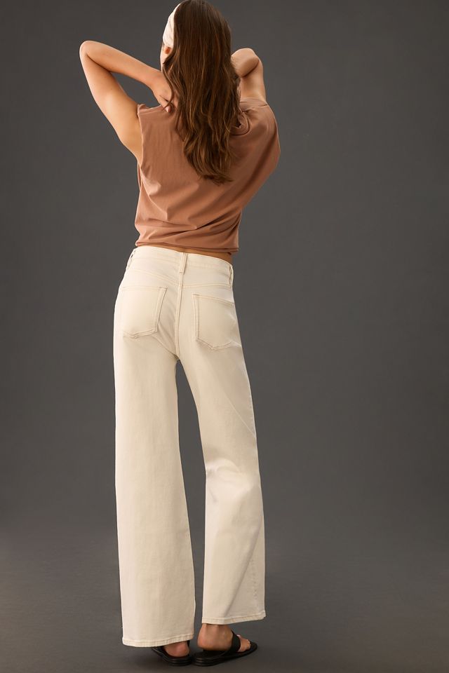 Sailor Cream High Rise Wide-Leg Jeans