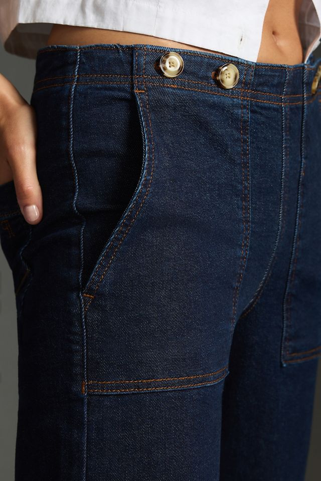 The Kit Cropped High-Rise Wide-Leg Utility Trousers by Pilcro #2
