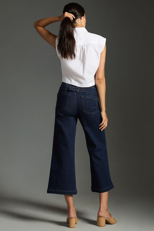 The Kit Cropped High-Rise Wide-Leg Utility Trousers by Pilcro #3