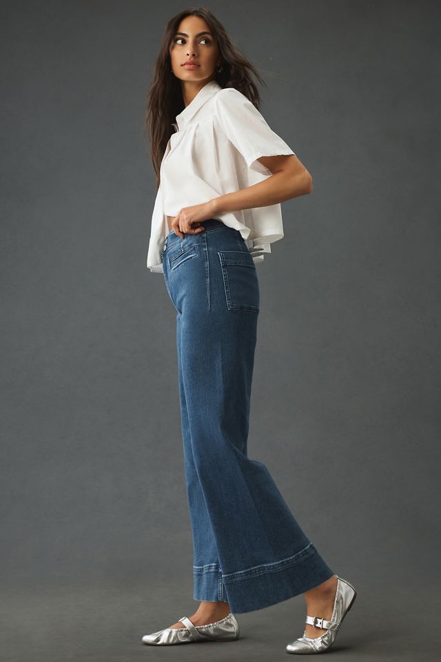 The Skipper High-Rise Wide-Leg Jeans by Pilcro #3