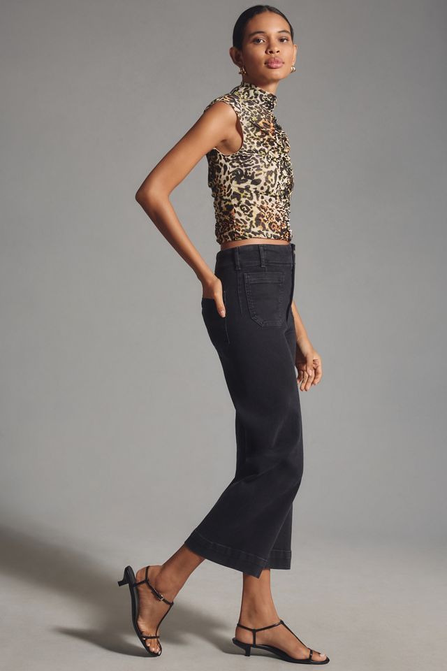 The Colette High-Rise Crop Wide-Leg Jeans by Maeve #4