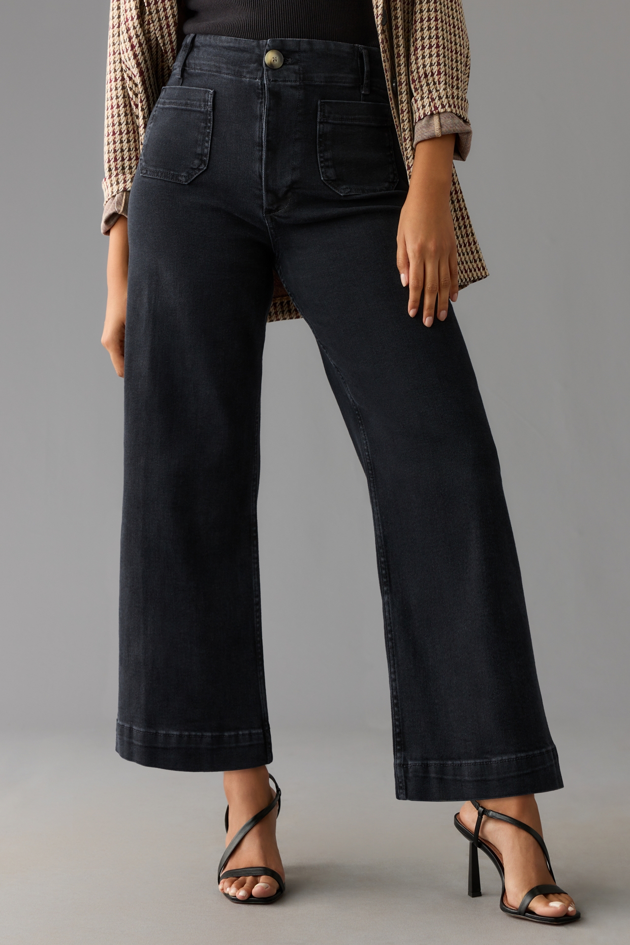 The Colette High-Rise Crop Wide-Leg Jeans by Maeve