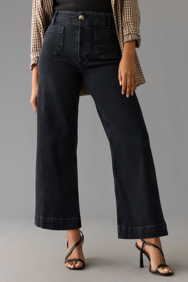The Colette High-Rise Crop Wide-Leg Jeans by Maeve #6