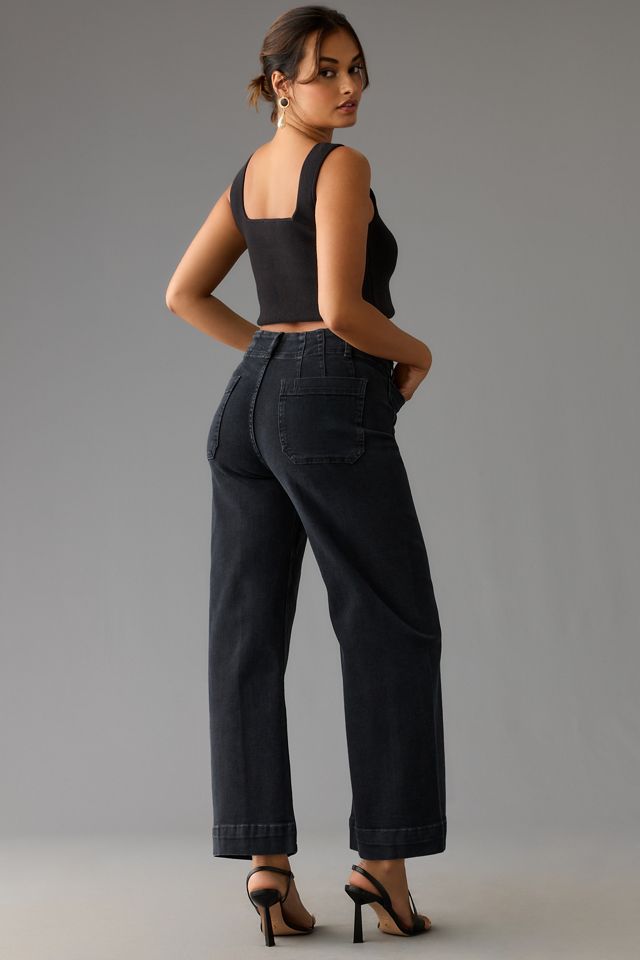 The Colette High-Rise Crop Wide-Leg Jeans by Maeve #7