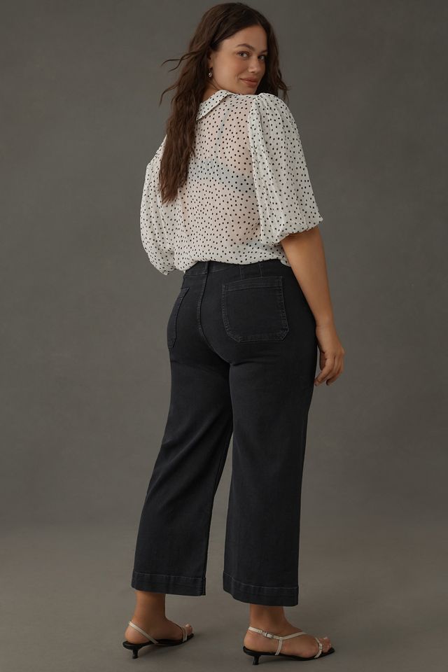 The Colette High-Rise Crop Wide-Leg Jeans by Maeve #12