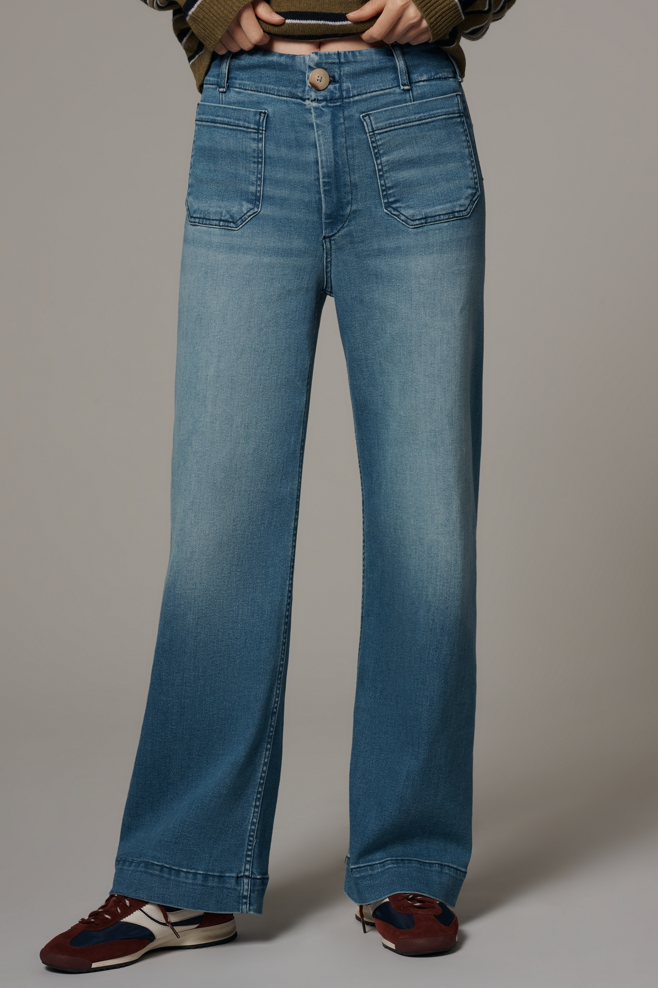 Colette Full-Length Wide-Leg Jeans by Maeve