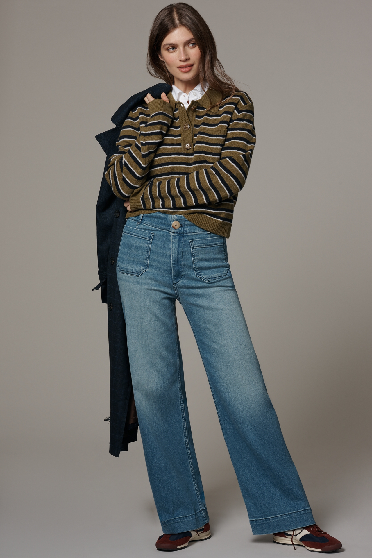 Colette Full-Length Wide-Leg Jeans by Maeve