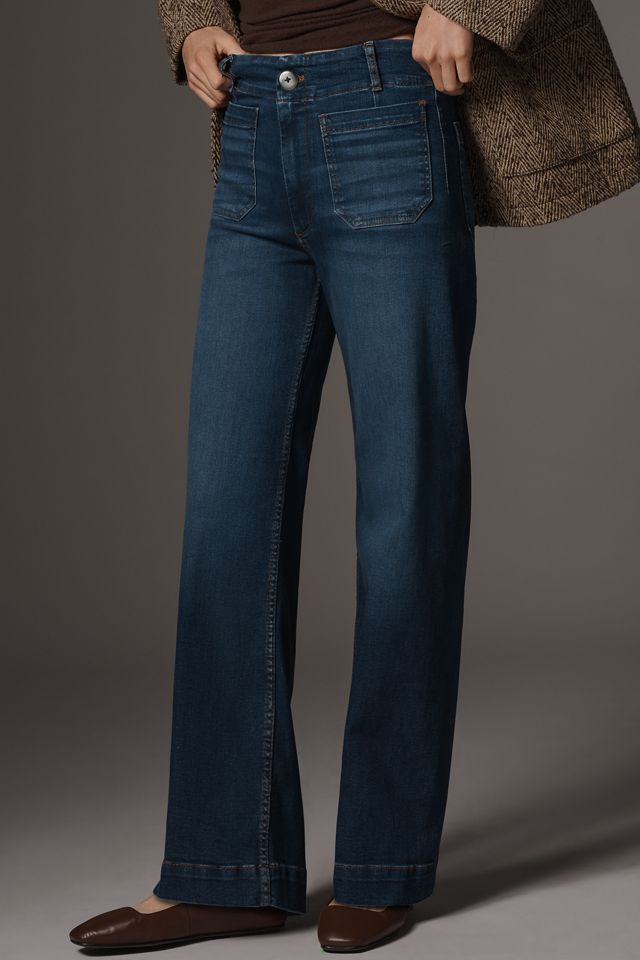 Le jean Colette pleine longueur à jambe large par Maeve #1