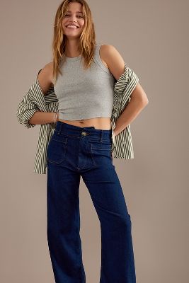 Le jean ample à jambes larges Colette de Maeve par en Blue, taille: 23 chez Anthropologie - The Colette Collection by Maeve - Modalova