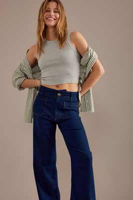 The Colette Full-Length Wide-Leg Jeans by Maeve