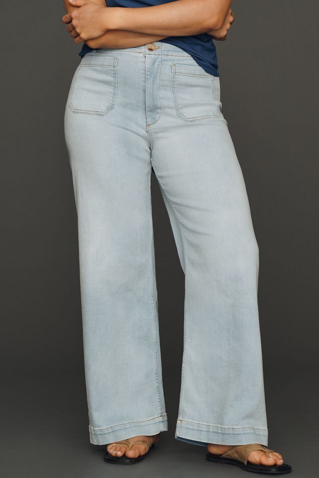 Maeve Colette High-Rise Wide-Leg Full-Length Jeans #7