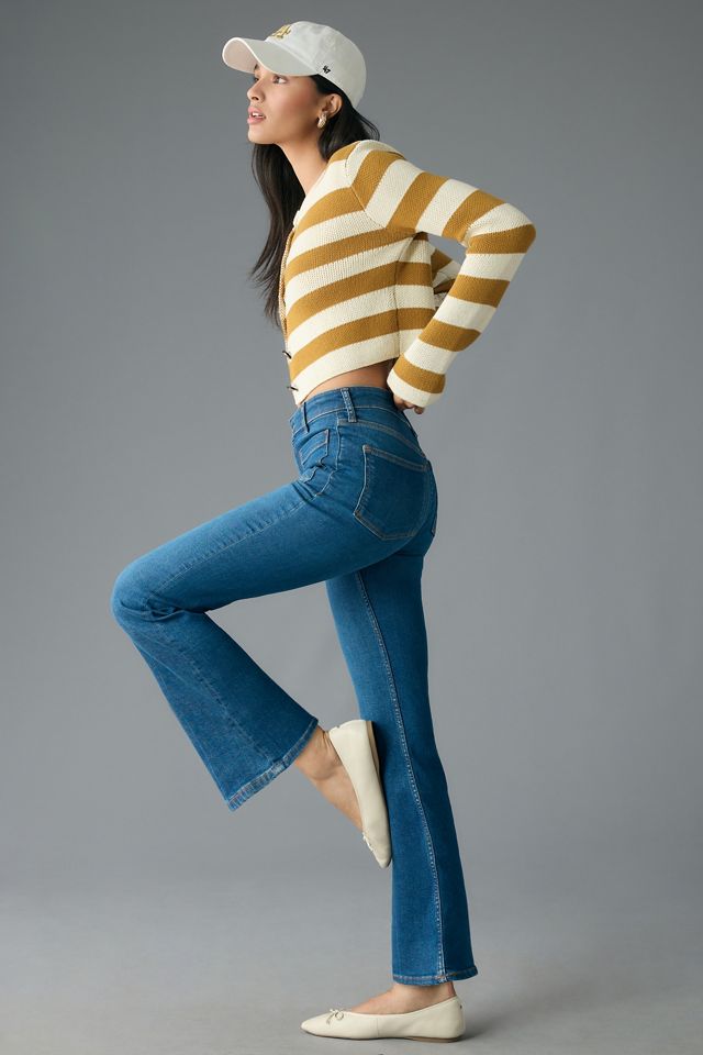 The Yaya Patch Pocket Mid-Rise Crop Flare Jeans by Pilcro #2