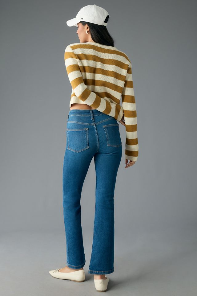 The Yaya Patch Pocket Mid-Rise Crop Flare Jeans by Pilcro #3
