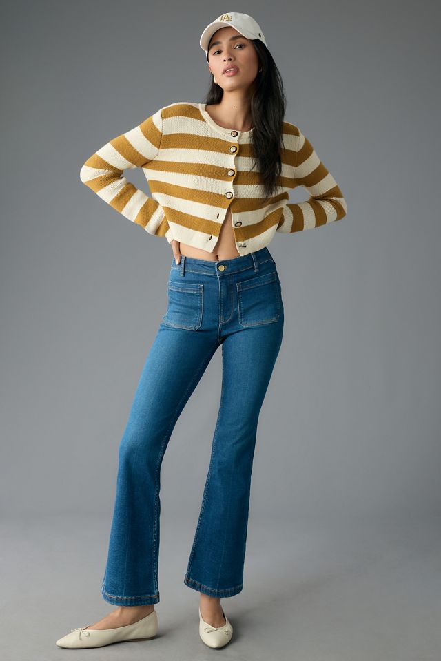 FUN PATCH POCKET FLARE JEANS