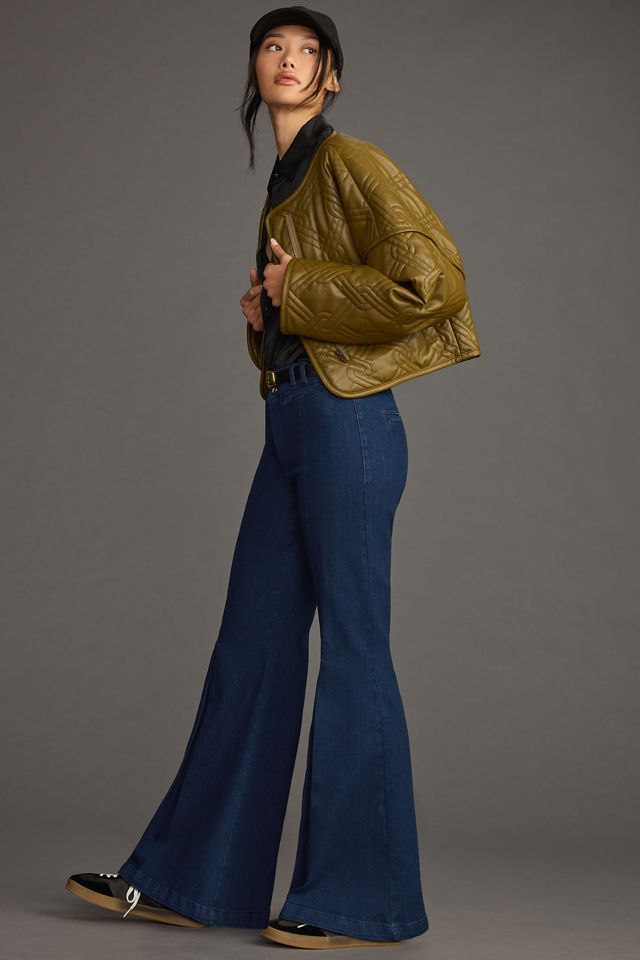 Maeve Flirty High-Rise Wide-Leg Jeans