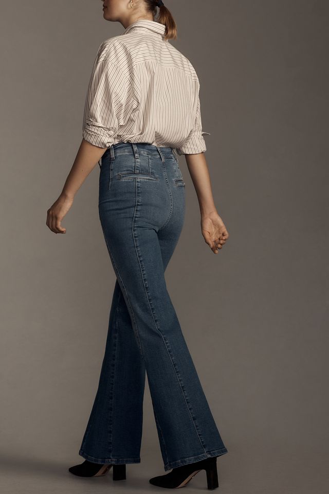 Pilcro Fluted High-Rise Flare Jeans #4