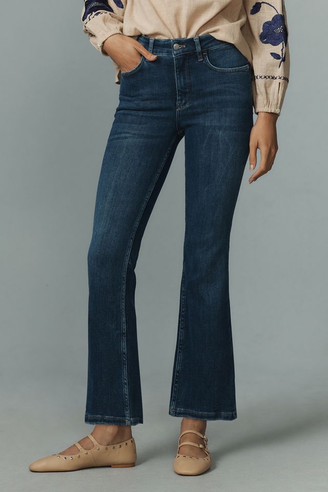 The Yaya Mid-Rise Crop Flare Jeans #1