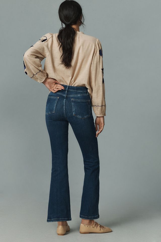 The Yaya Mid-Rise Crop Flare Jeans #3
