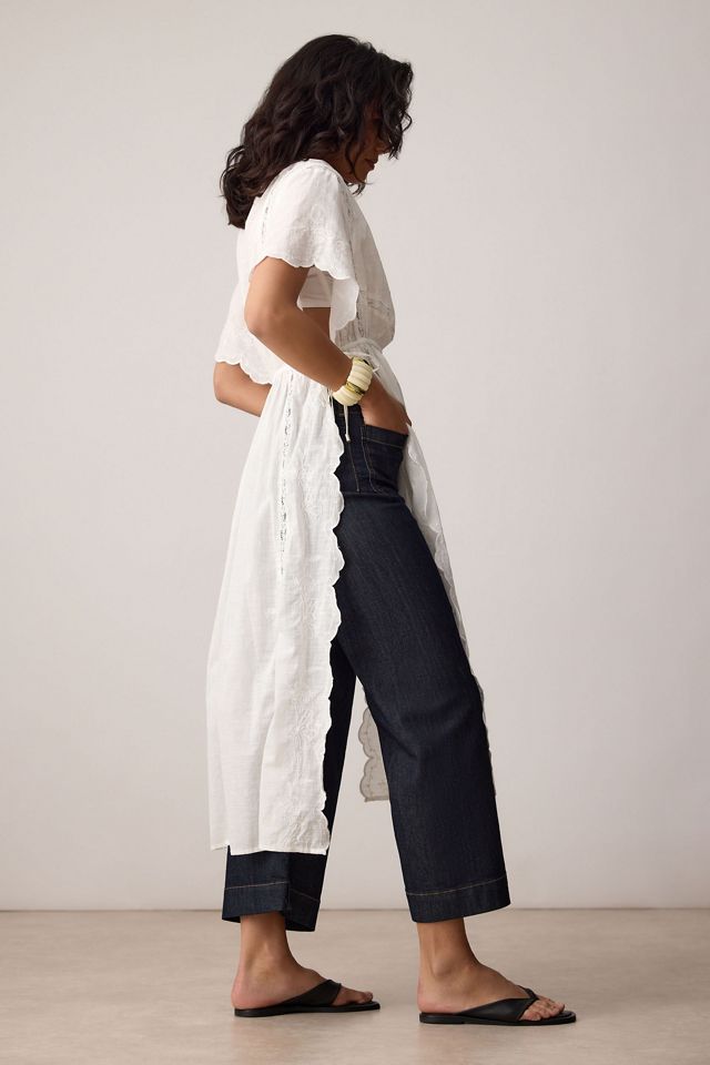Die Colette Cropped Weite-Bein-Jeans von Maeve #1