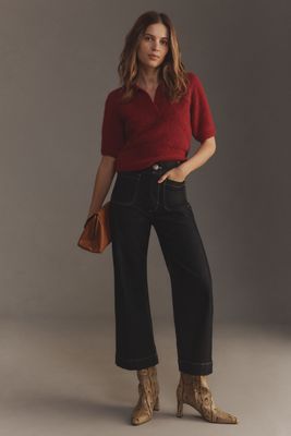 The Colette Crop Wide-Leg Jeans by Maeve