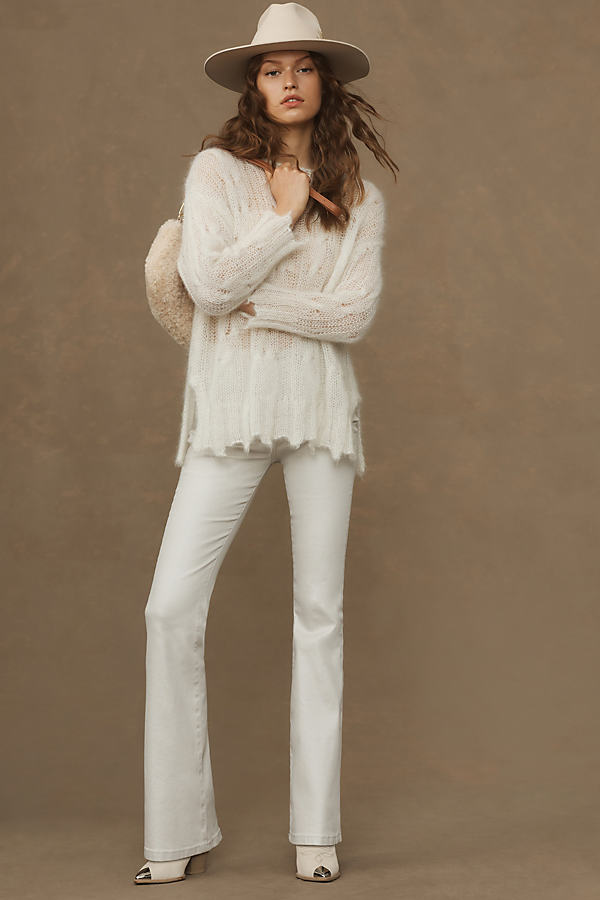 The Icon Pearlescent High-Rise Flare Jeans by Pilcro