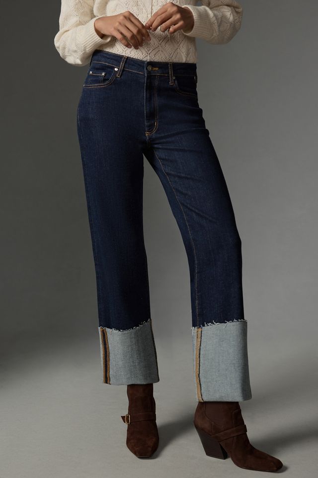 The Scotty Cuffed High-Rise Straight-Leg Jeans by Pilcro #2