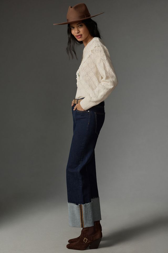 The Scotty Cuffed High-Rise Straight-Leg Jeans by Pilcro #4