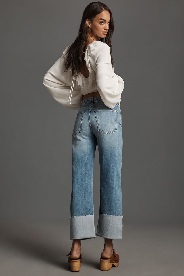The Scotty Cuffed High-Rise Straight-Leg Jeans